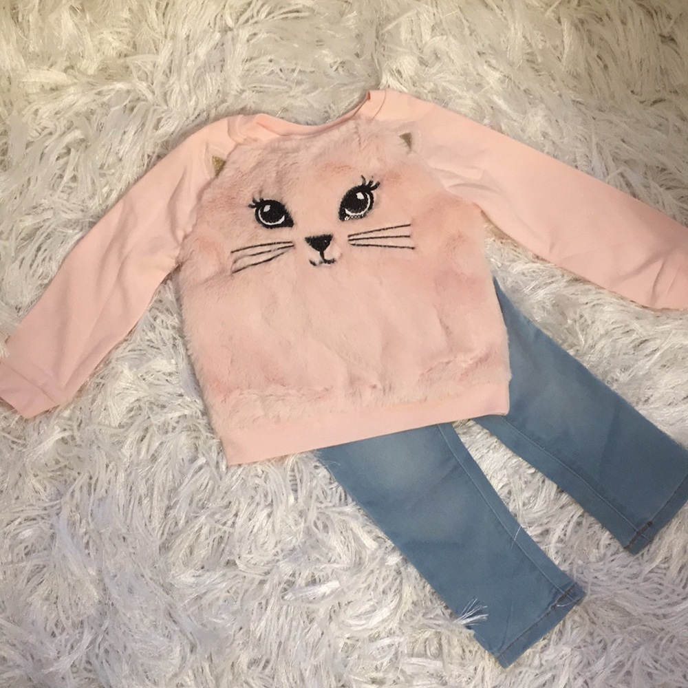New The Children’s Place Toddler Girl’s Soft Cozy Playful Pullover Sweatshirt